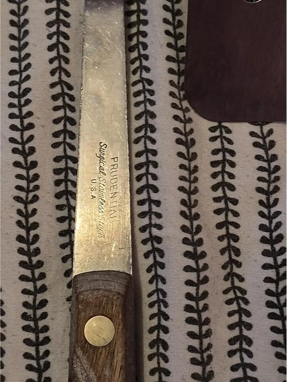 Vintage Prudential USA Slotted Spatula & Spoon Surgical Stainless W/ Wood Handle